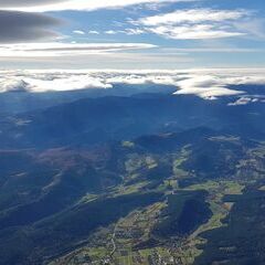 Flugwegposition um 12:39:00: Aufgenommen in der Nähe von Gemeinde Hohe Wand, Österreich in 2487 Meter
